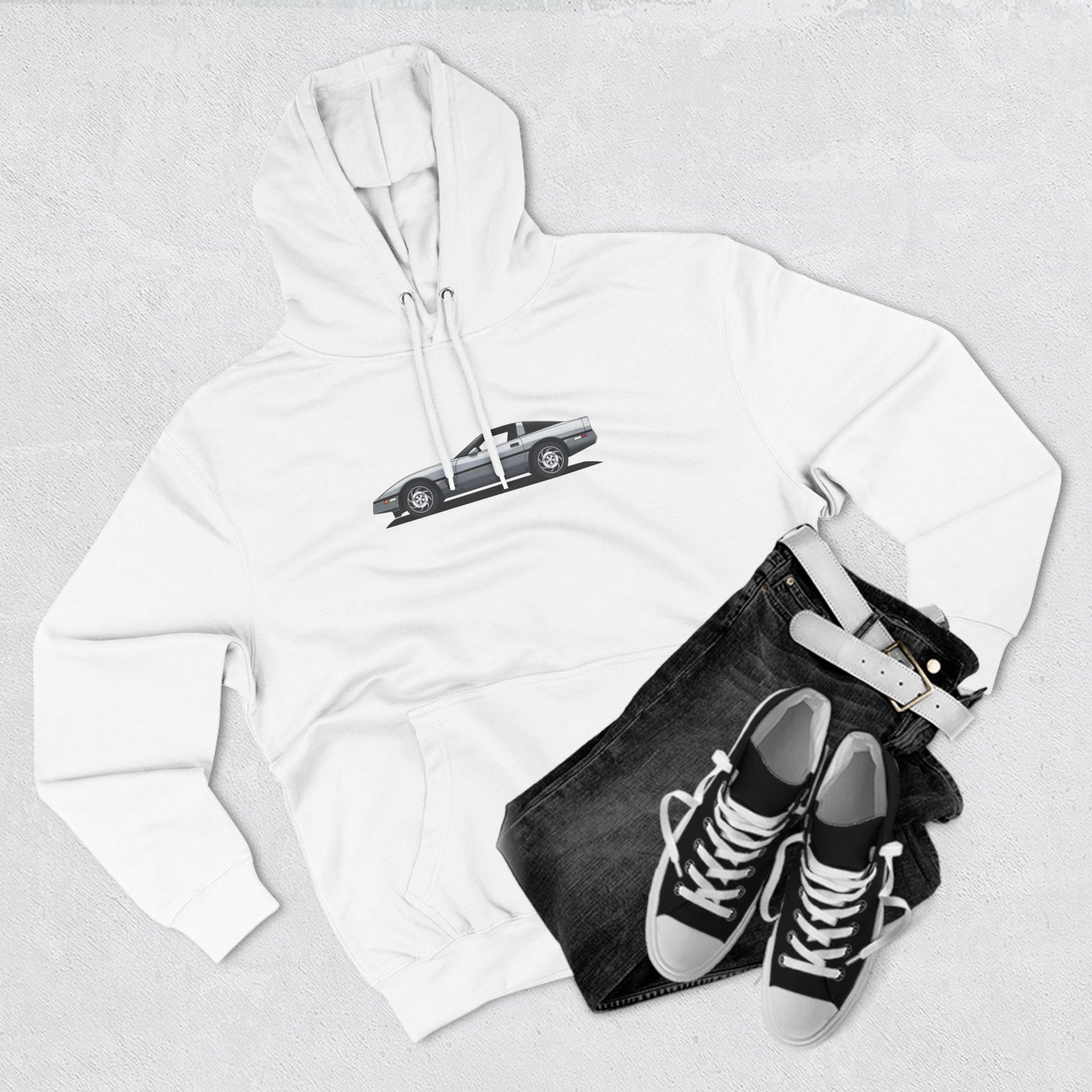 Minimalist FighterJet Side Premium Fleece Hoodie