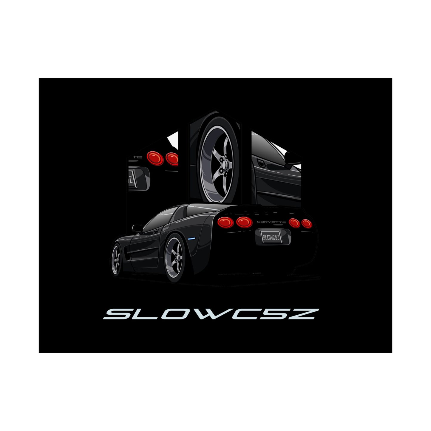 SlowC5Z Rear 3/4 Posters