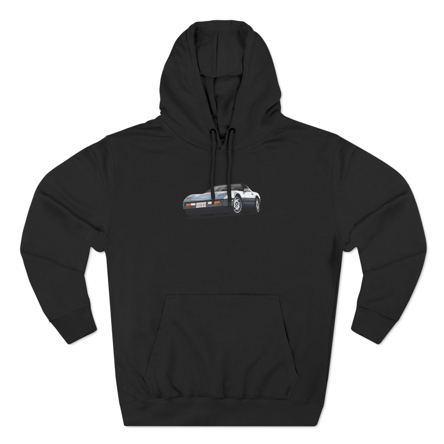 Minimalist FighterJet Front 3/4 Premium Fleece Hoodie