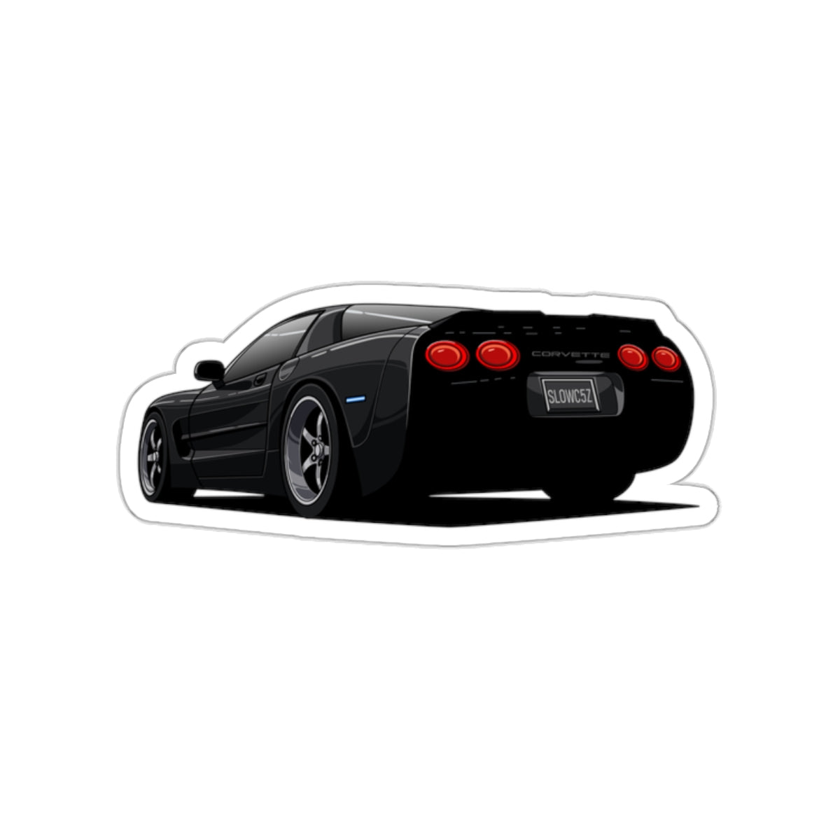 SlowC5Z Rear 3/4 Sticker
