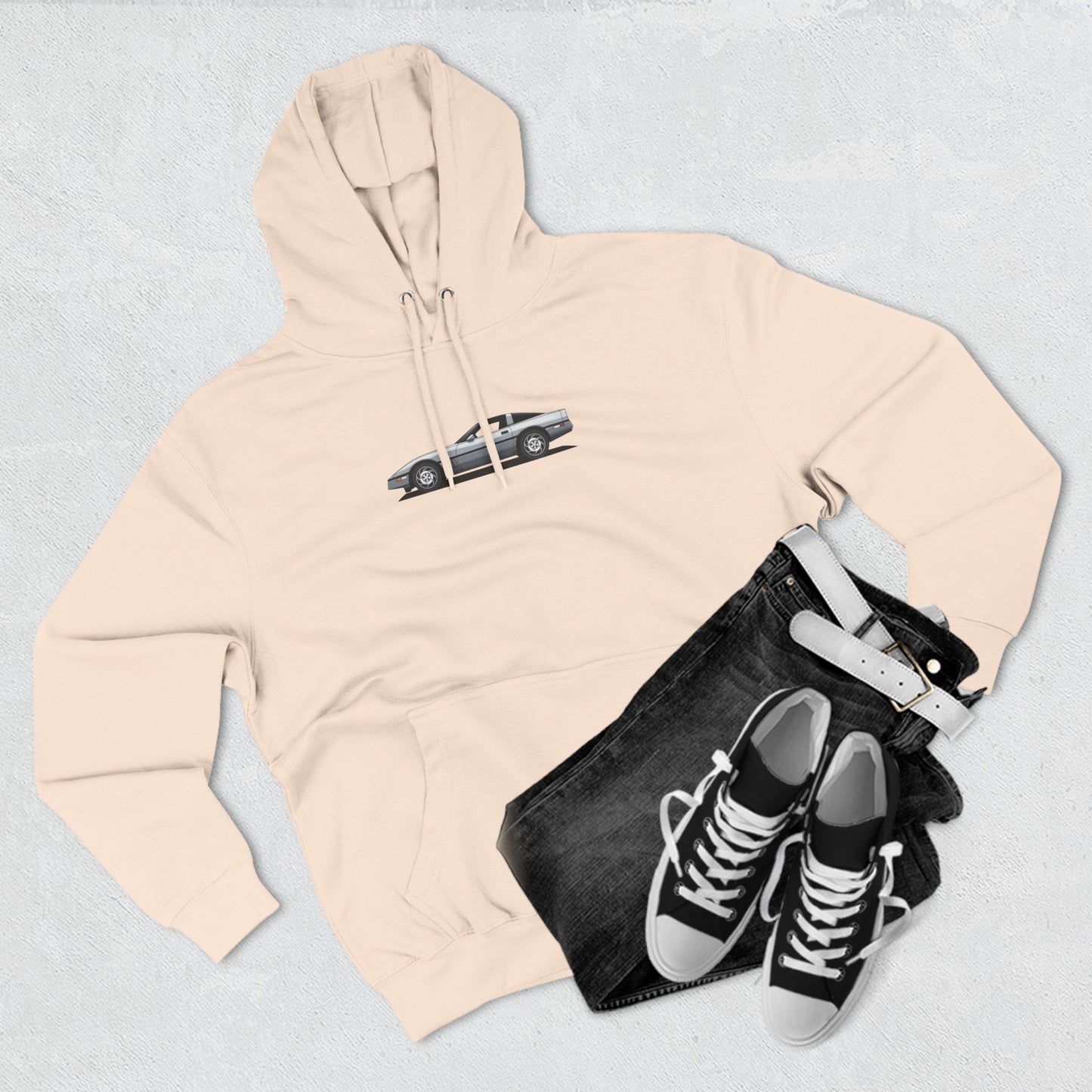 Minimalist FighterJet Side Premium Fleece Hoodie