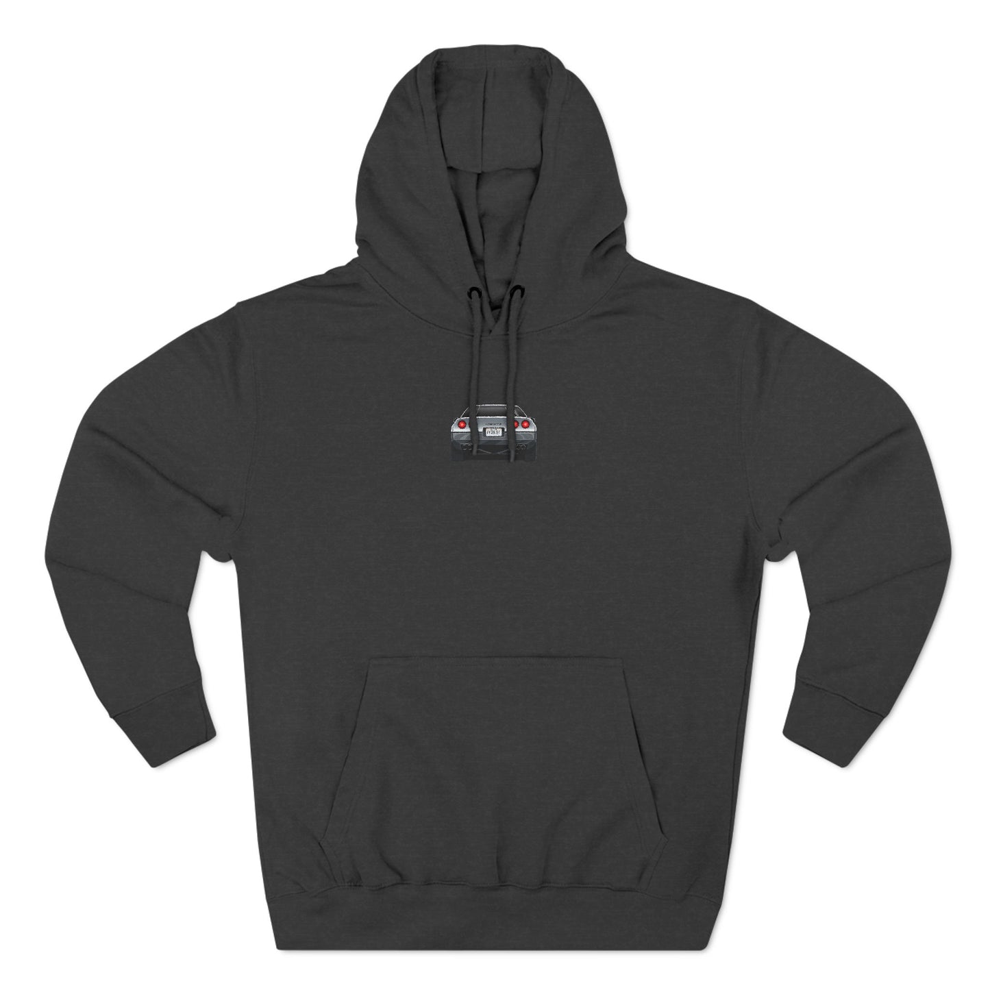 Minimalist FighterJet Rear Premium Fleece Hoodie