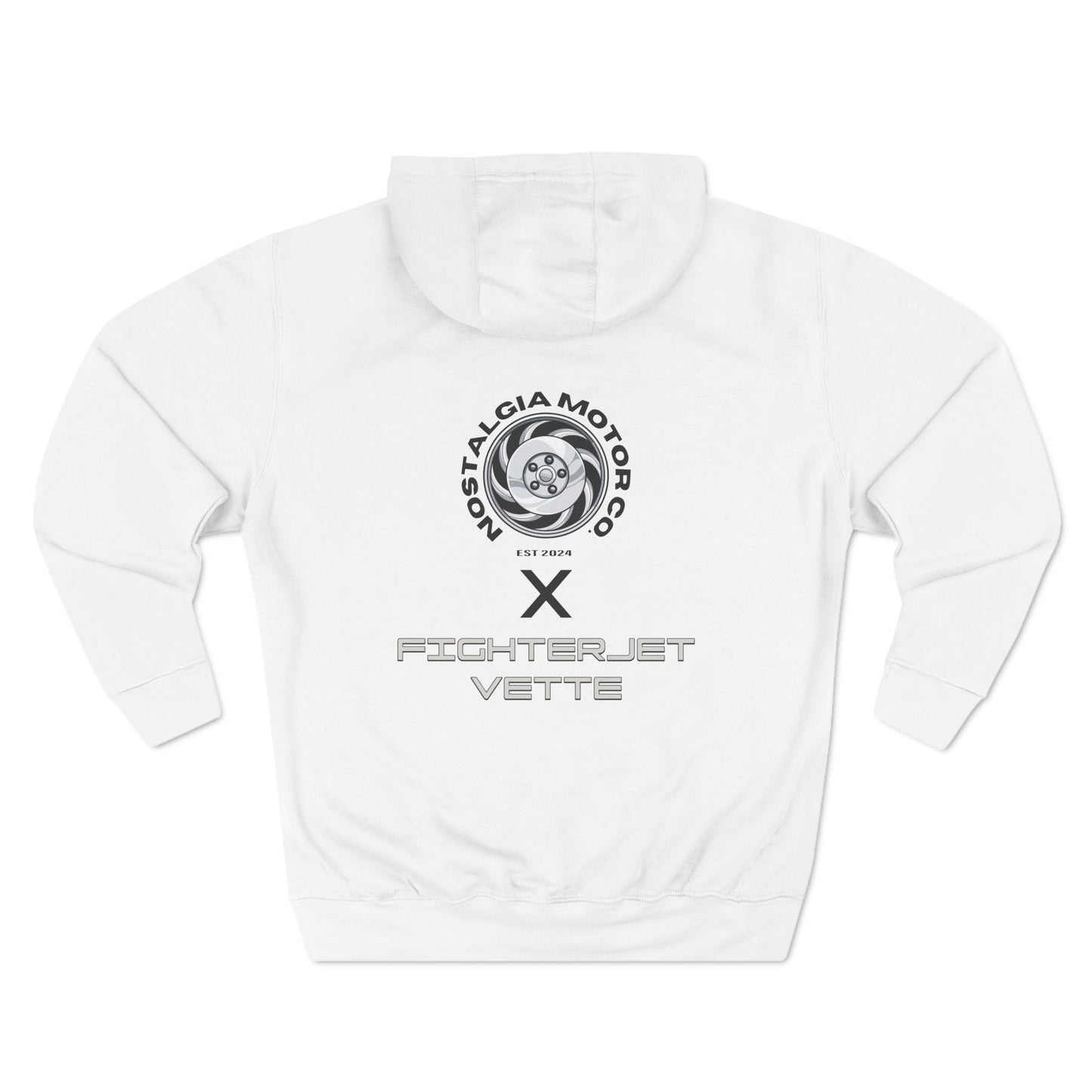 Minimalist FighterJet Front 3/4 Premium Fleece Hoodie