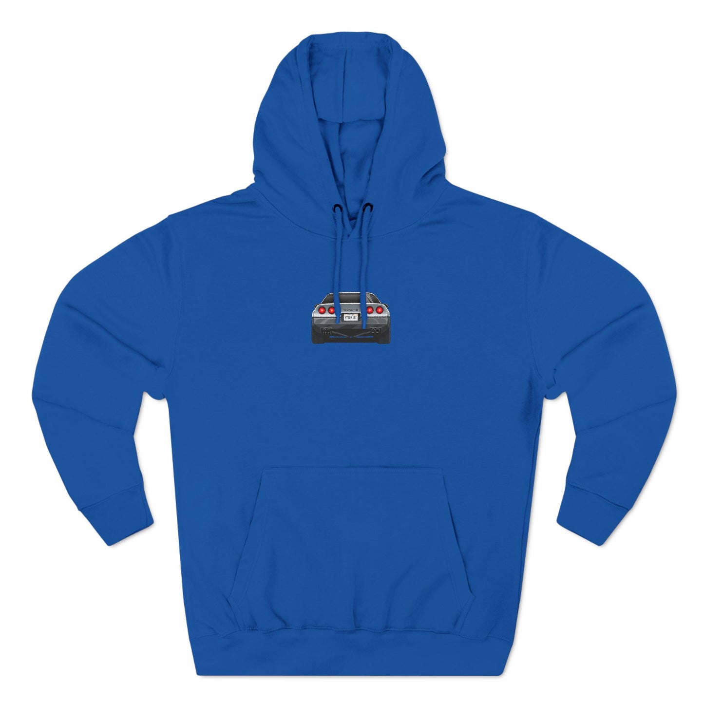 Minimalist FighterJet Rear Premium Fleece Hoodie