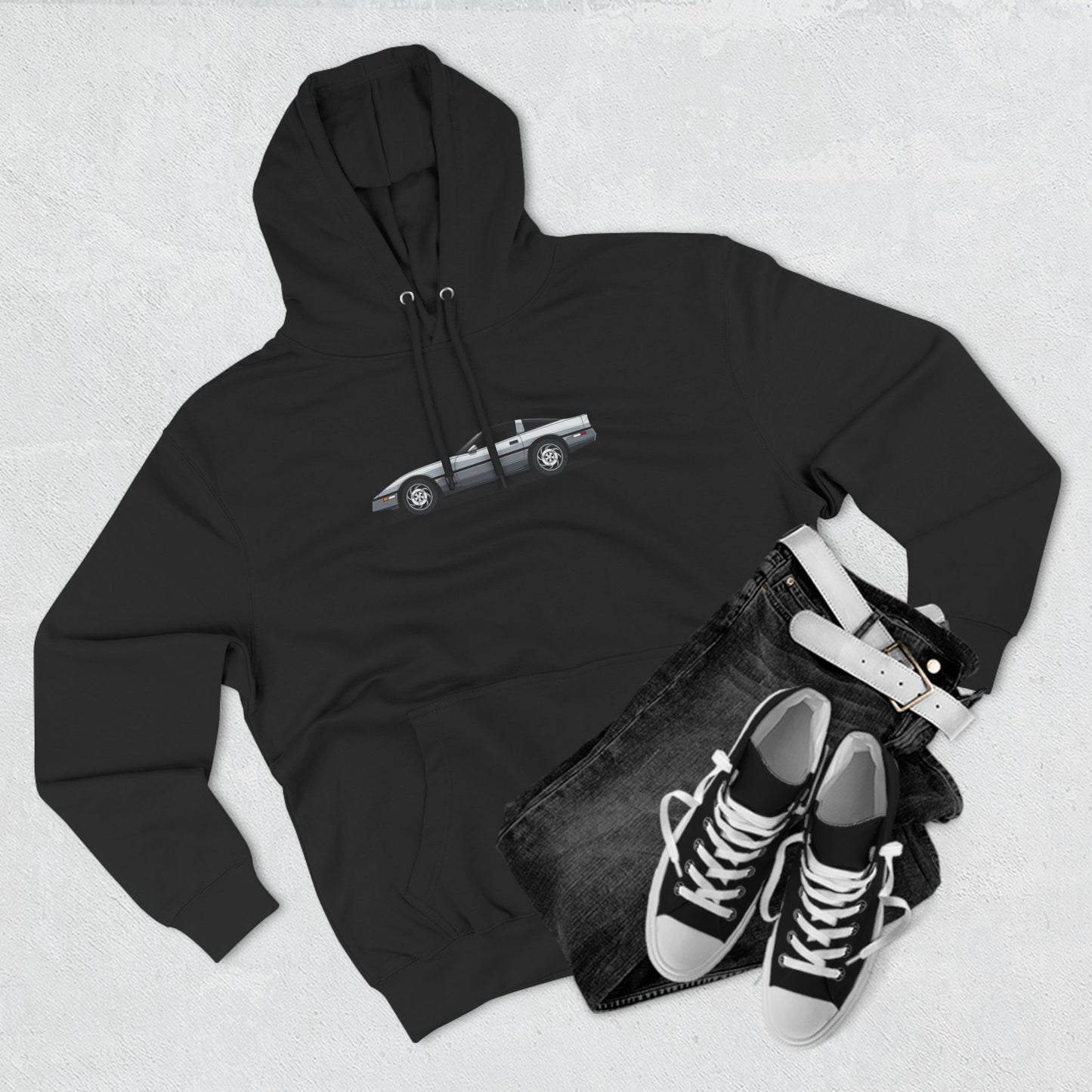 Minimalist FighterJet Side Premium Fleece Hoodie