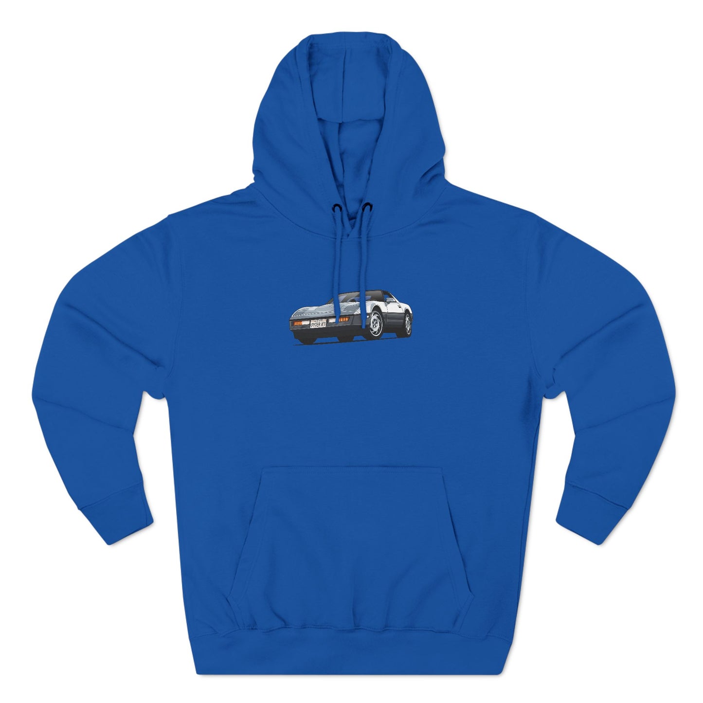 Minimalist FighterJet Front 3/4 Premium Fleece Hoodie