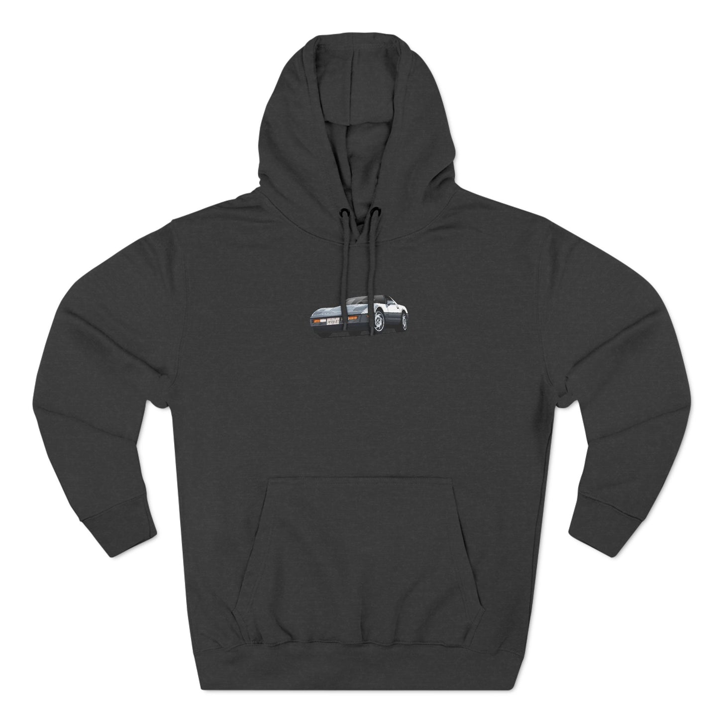 Minimalist FighterJet Front 3/4 Premium Fleece Hoodie