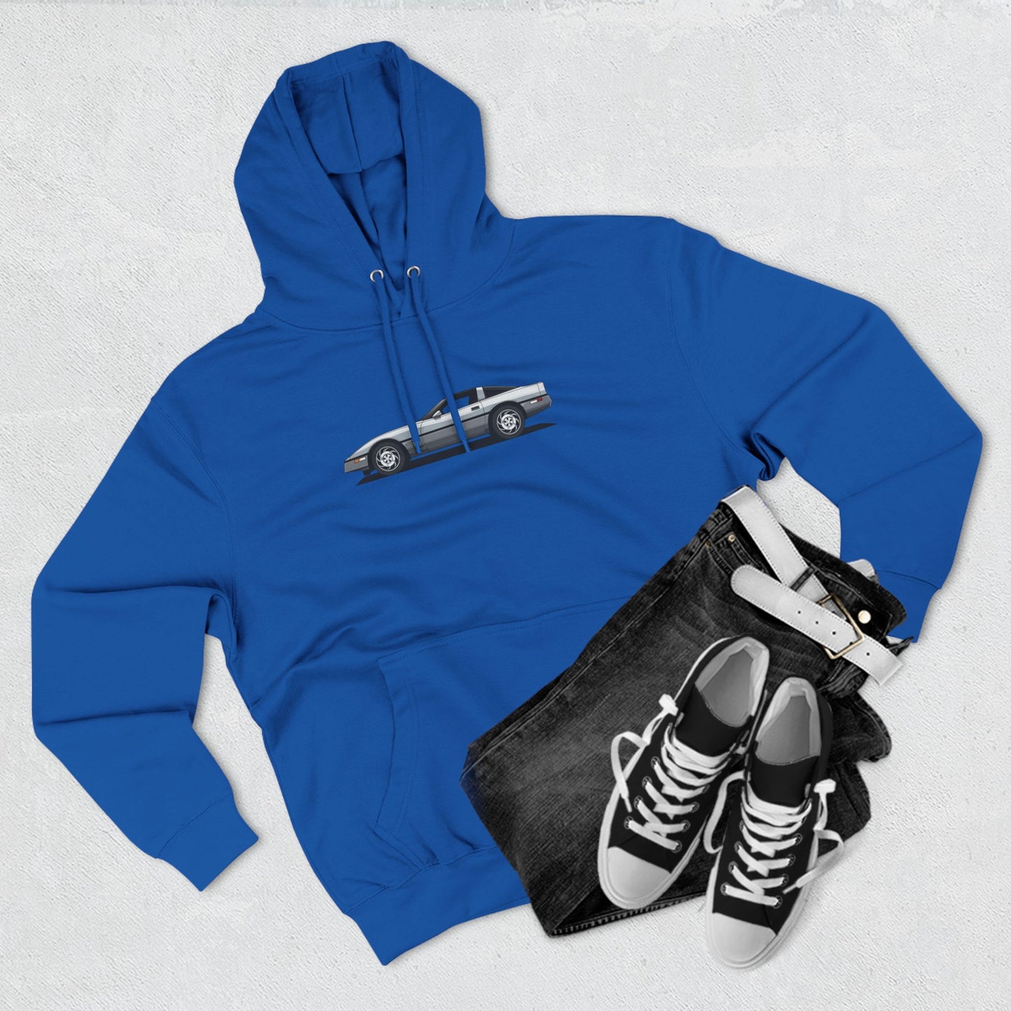 Minimalist FighterJet Side Premium Fleece Hoodie