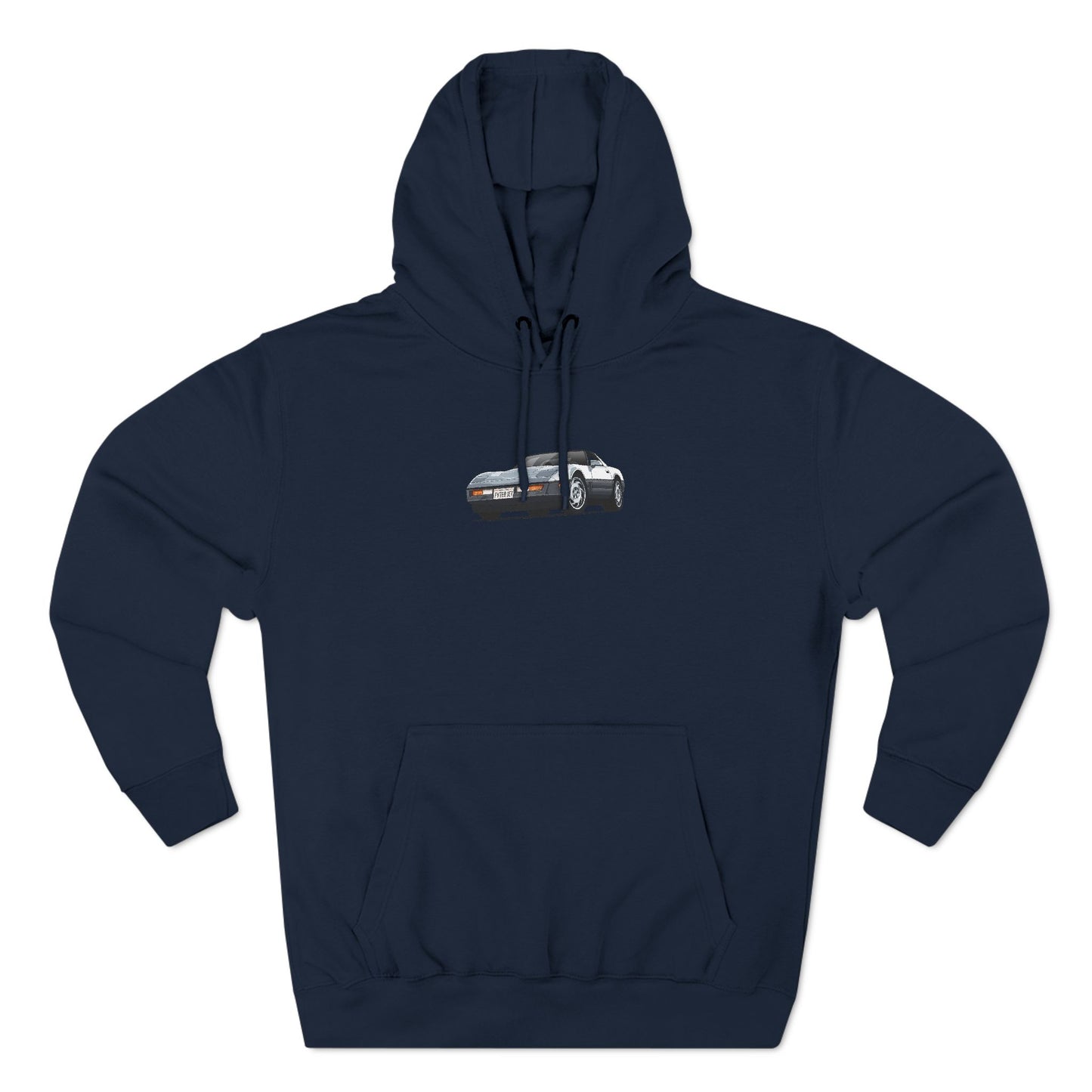 Minimalist FighterJet Front 3/4 Premium Fleece Hoodie