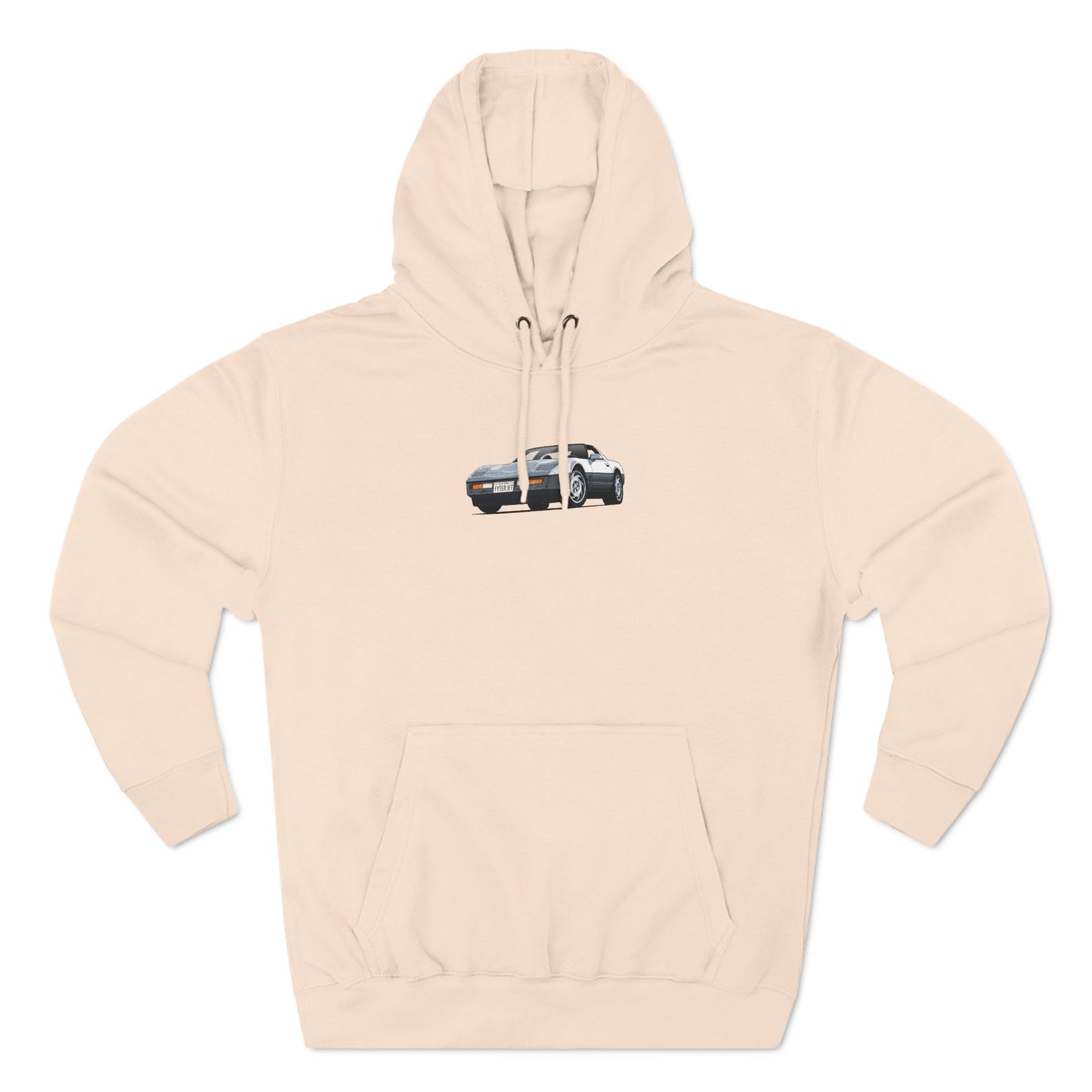 Minimalist FighterJet Front 3/4 Premium Fleece Hoodie