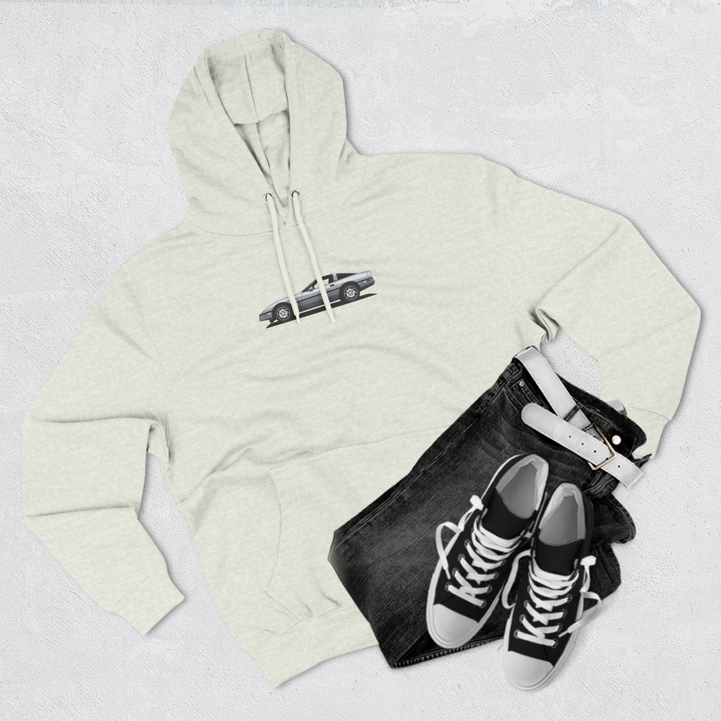 Minimalist FighterJet Side Premium Fleece Hoodie