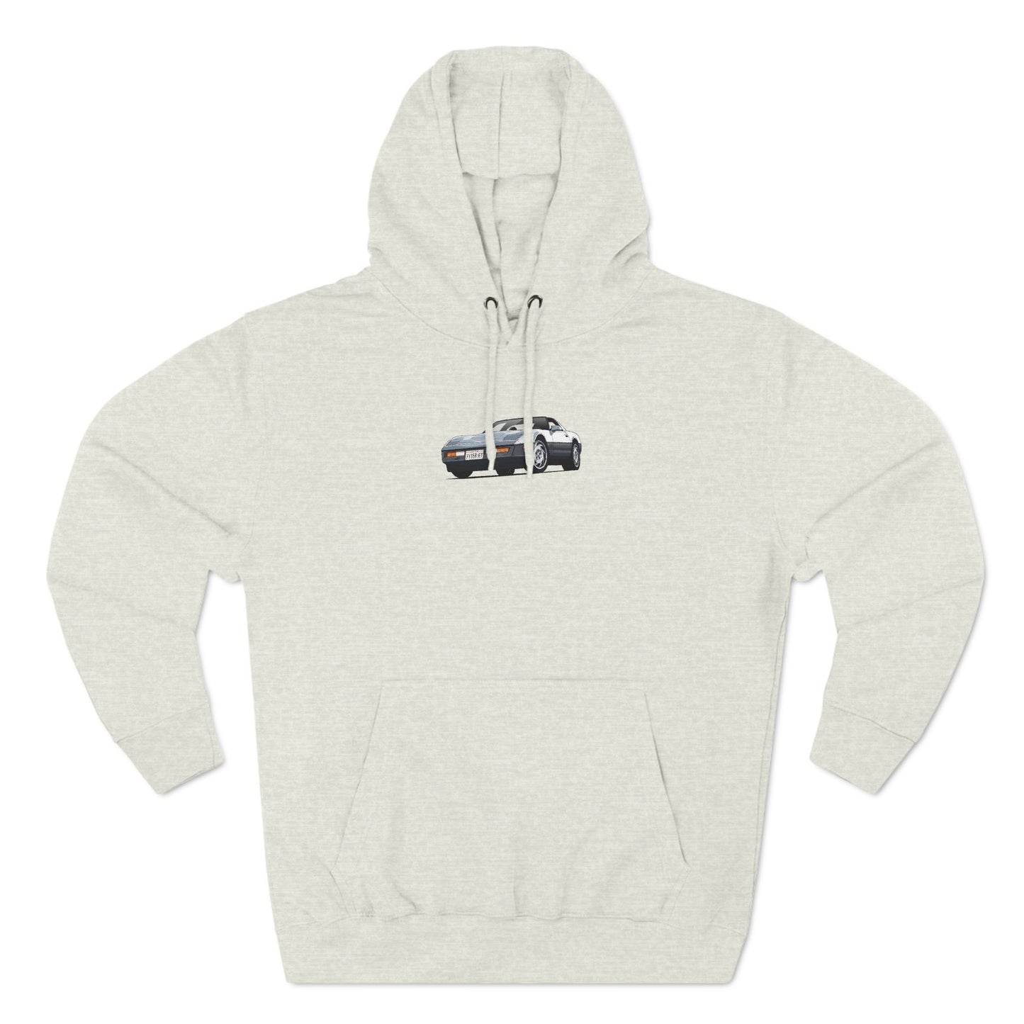 Minimalist FighterJet Front 3/4 Premium Fleece Hoodie