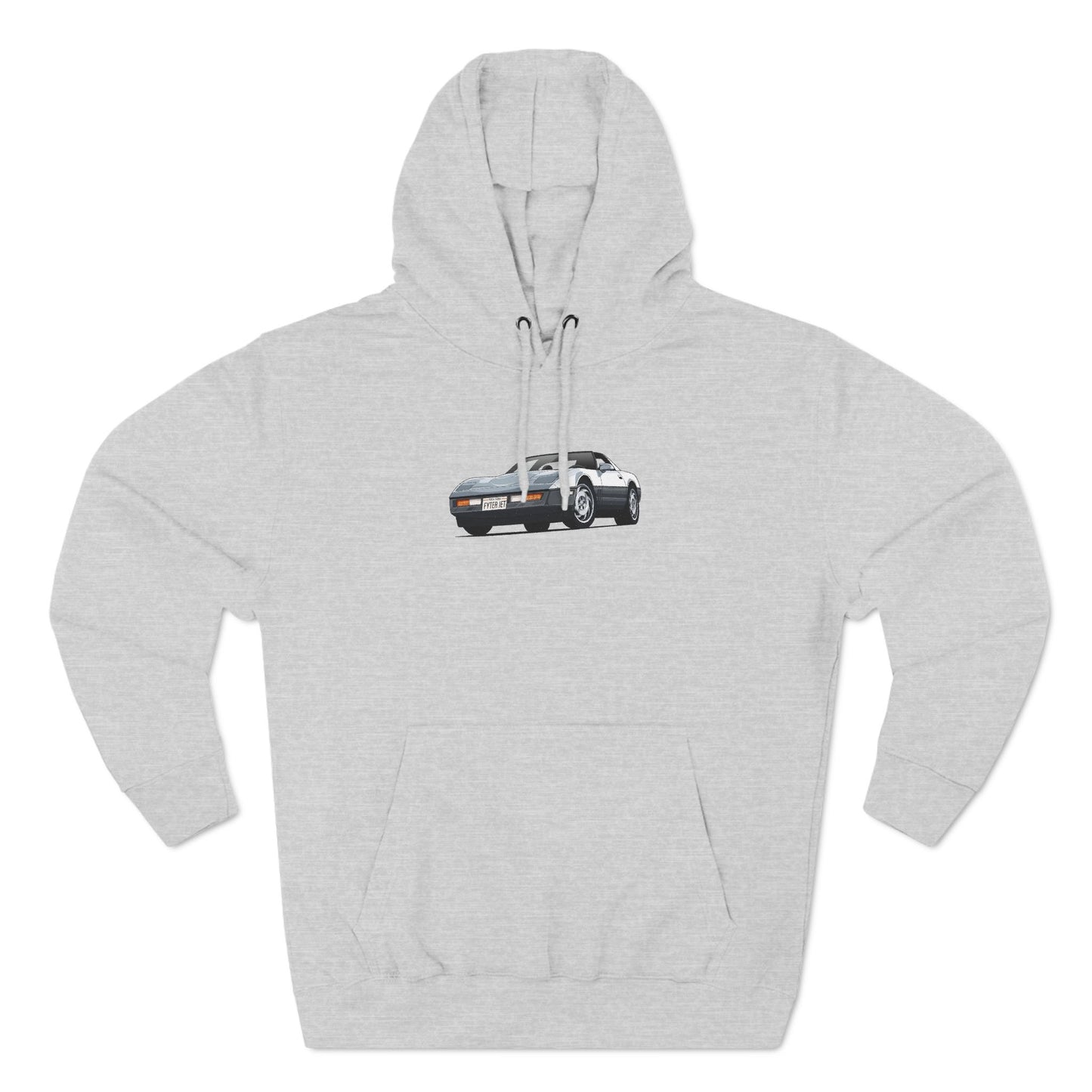 Minimalist FighterJet Front 3/4 Premium Fleece Hoodie